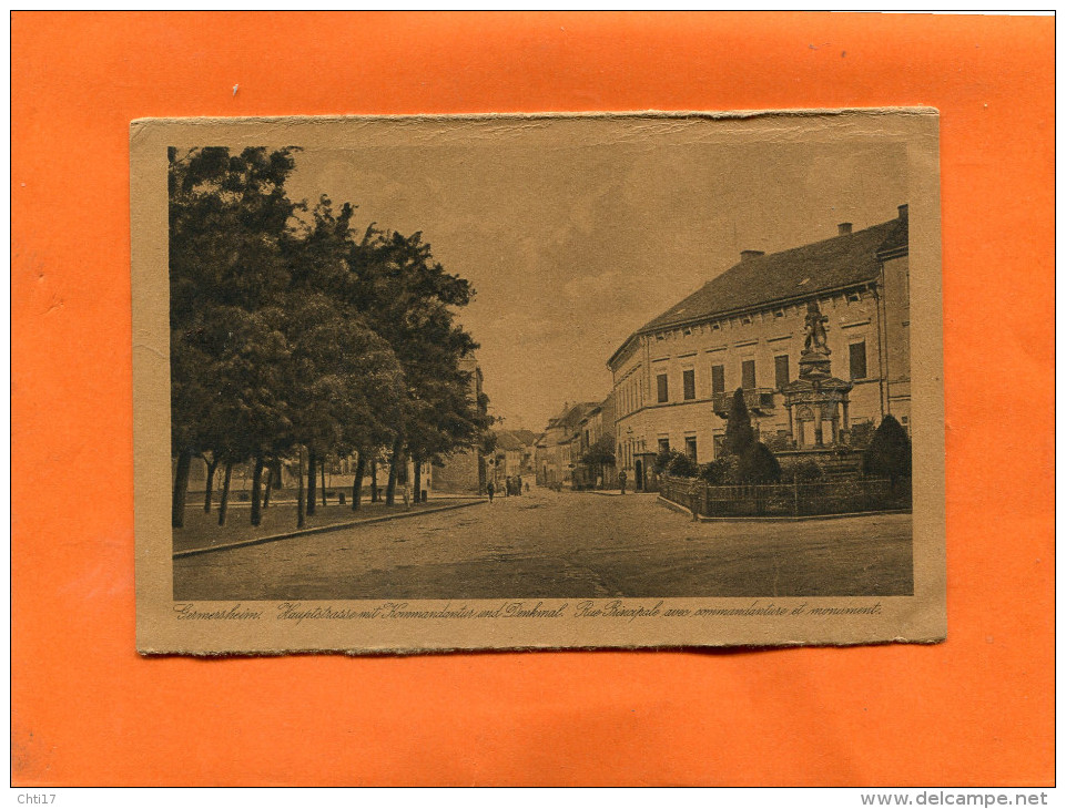 GERMERSHEIM 1923 HAUPTSTRASSE UND KOMMANDANTUR CIRC OUI EDIT - Germersheim