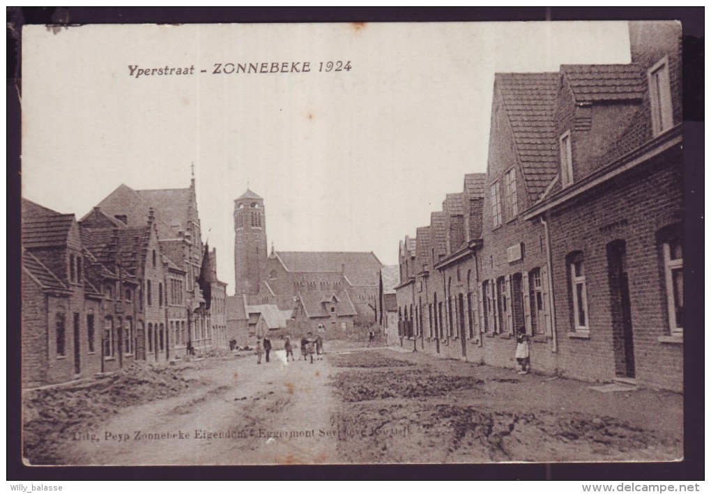 Carte Postale - ZONNEBEKE - Yperstraat - 1924 - CPA   // - Zonnebeke