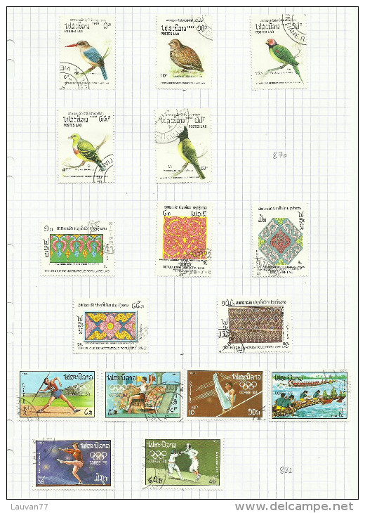 Laos N°865 à 869, 871 à 881  Côte 5.75 Euros - Laos