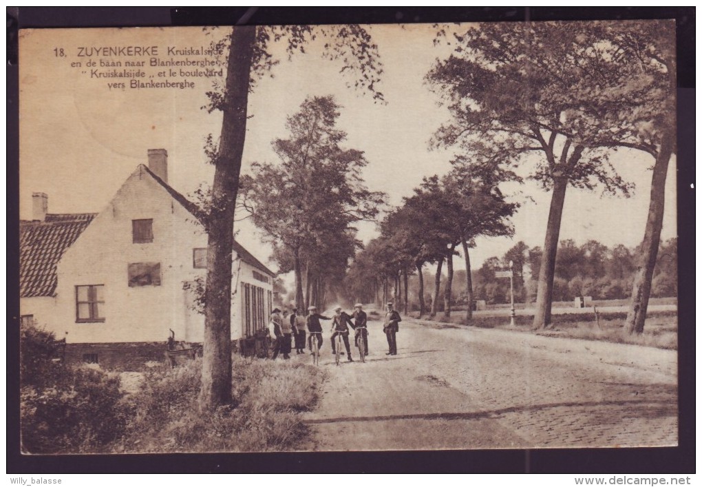 Carte Postale - ZUIENKERKE - ZUYENKERKE - Kruiskalsijde Et Le Boulevard Vers Blankenberghe - Baan - 1939 - Vélo  // - Zuienkerke