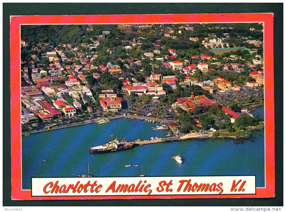 VIRGIN ISLANDS (US)  -  Charlotte Amalie  Used Postcard  Mailed To The UK As Scans - Virgin Islands, US