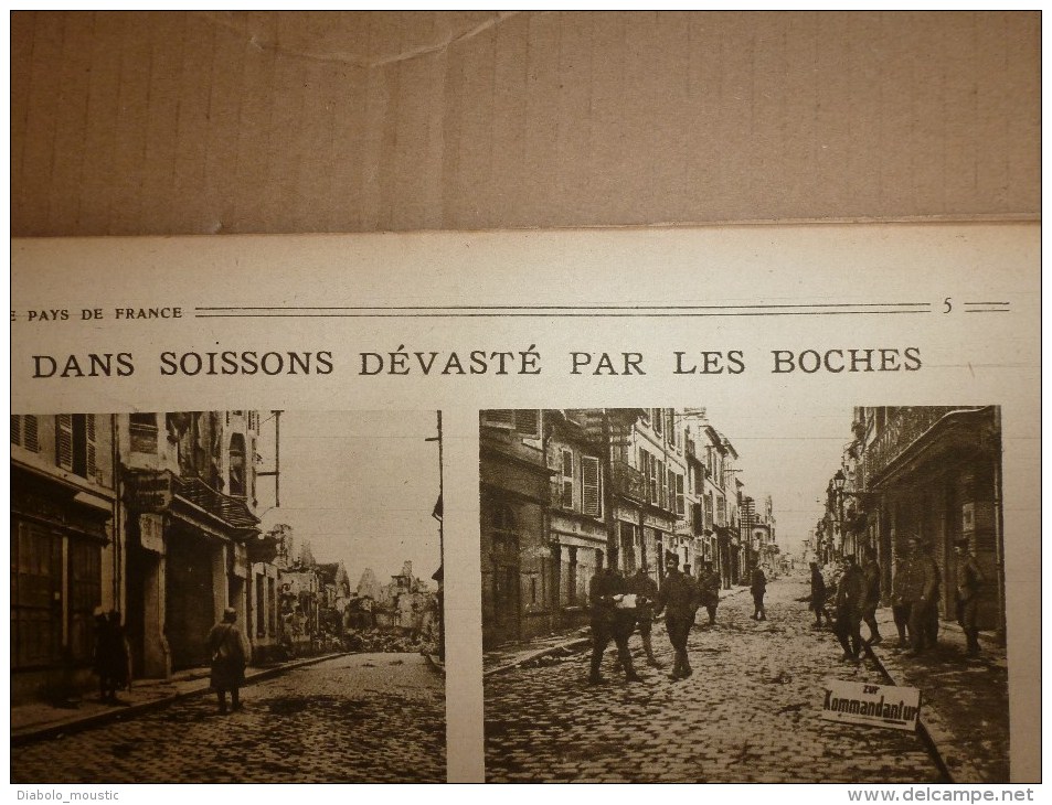 1918 LPDF:Aviateur Guérin;Soissons;PROVENCE; Moreuil;Rouvrelles;Montdidier;Villers-Cot.;Ville-en-;Oulchy-la-V ;ECHO S - French