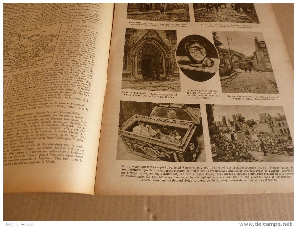 1918 LPDF:Aviateur Guérin;Soissons;PROVENCE; Moreuil;Rouvrelles;Montdidier;Villers-Cot.;Ville-en-;Oulchy-la-V ;ECHO S - Français