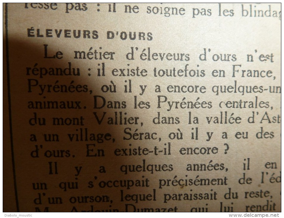 1918 LPDF:Soldat-Type;Malvy;BLIGNY;Tchéco-Slovaques à Vladivostok;Or céleste; Eleveur d'ours à Cérac;Eau-poison,Montpen