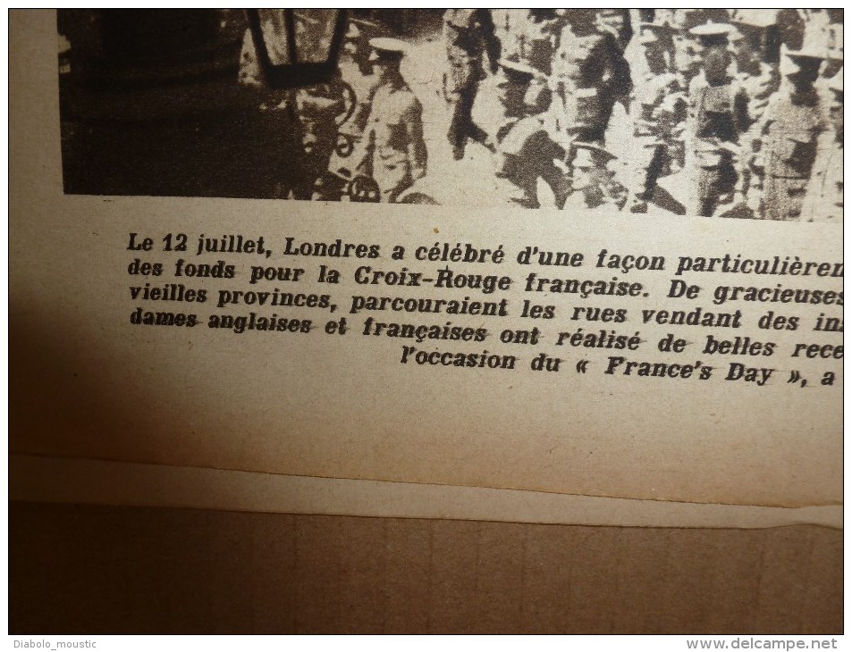 1918 LPDF:Les FOLIES;Malvy;Tanks;Cantigny;Défilé soldats amis(Grec,Serb,Belg,UK,Tchéc,US..etc);France's Day;ECHOS divers