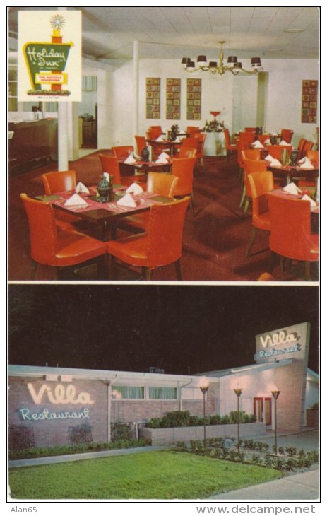 Amarillo Texas, Holiday Inn, Villa Restaurant Interior View, C1960s/70s Vintage Postcard - Amarillo