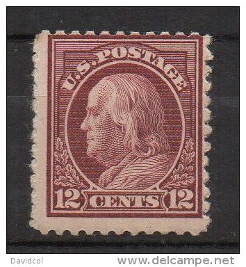 N881.-. USA / ESTADOS UNIDOS.-.1917-19 .-. SC# : 512 .-.MNG .-. FRANKLIN .-. CAT VAL US$  8.00 - Nuevos