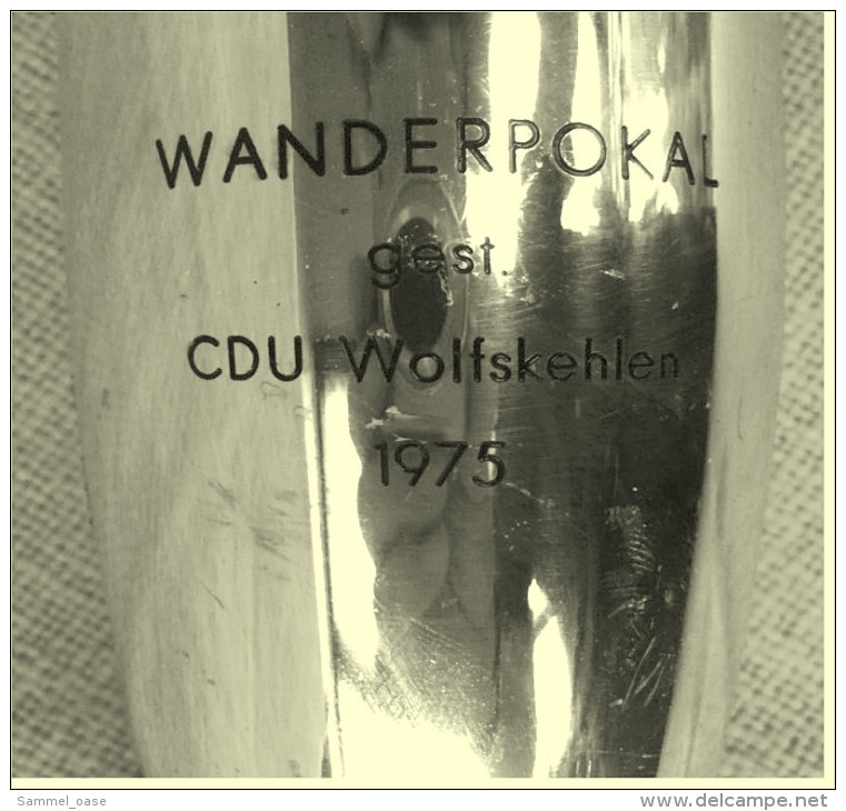 Pokal Wander-Verein CDU Wolfskehlen  -  Ca. 22 Cm Länge  -  Von 1975 - Sonstige & Ohne Zuordnung