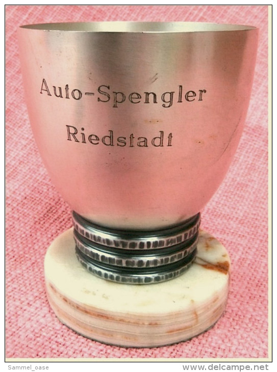Pokal Kaninchen-Zucht-Verein  -  Motor-Spengler Riedstadt  -  Ca. 20 Cm Länge  -  Von Ca. 1980 - Sonstige & Ohne Zuordnung
