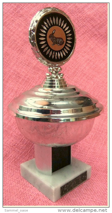 2 X Pokal Kaninchen-Zucht-Verein  -  Ca. 21 Cm Und 26,5 Cm Länge  -  Von Ca. 1980 - Sonstige & Ohne Zuordnung