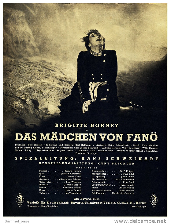 "Illustrierter Film-Kurier"  "Das Mädchen Von Fanö" Mit Brigitte Horney , Gustav Knuth -  Filmprogramm Nr. 3174 Von 1941 - Zeitschriften