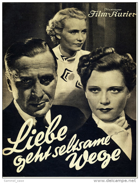 "Illustrierter Film-Kurier"  "Liebe Geht Seltsame Wege" Mit Olga Tschechowa  -  Filmprogramm Nr. 2608 Von 1937 - Magazines