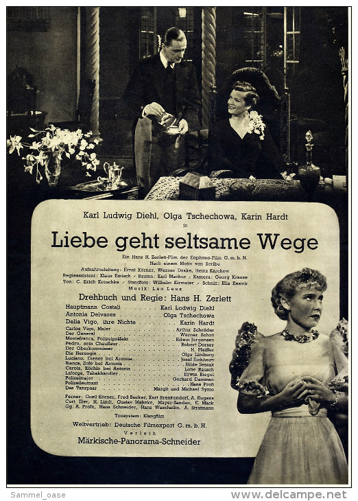 "Illustrierter Film-Kurier"  "Liebe Geht Seltsame Wege" Mit Olga Tschechowa  -  Filmprogramm Nr. 2608 Von 1937 - Magazines