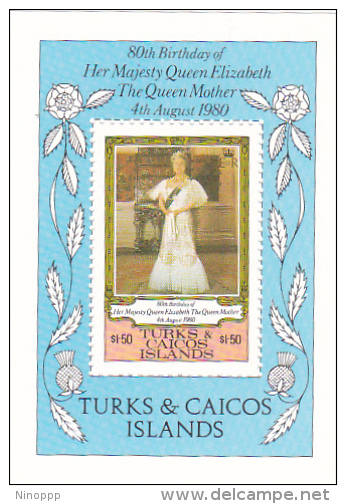 Turks& Caicos  Islands 1980 Queen Mother Souvenir Sheet MNH - Turks- En Caicoseilanden