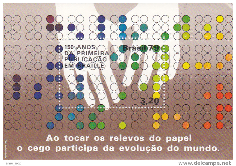 Brazil 1979 Braille  150th Anniversary Souvenir Sheet MNH - Briefe U. Dokumente