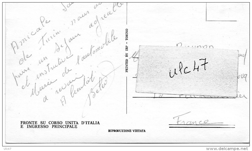- TORINO. -  MUSEO DELL'AUTOMOBILE CARLO BISCARETTI DI RUFFIA  TORINO - Scan Verso - - Musées