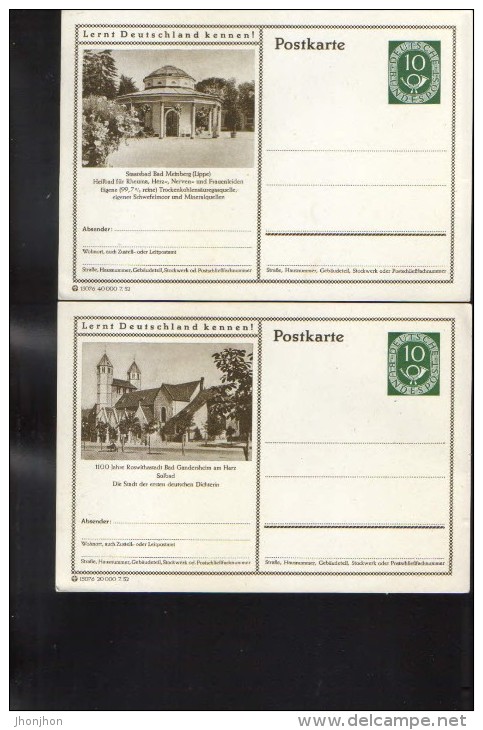 Germany/Federal Republic -lot / 9 Pieces Postal Stationery Postcards Unused - 4/scans - Illustrated Postcards - Mint