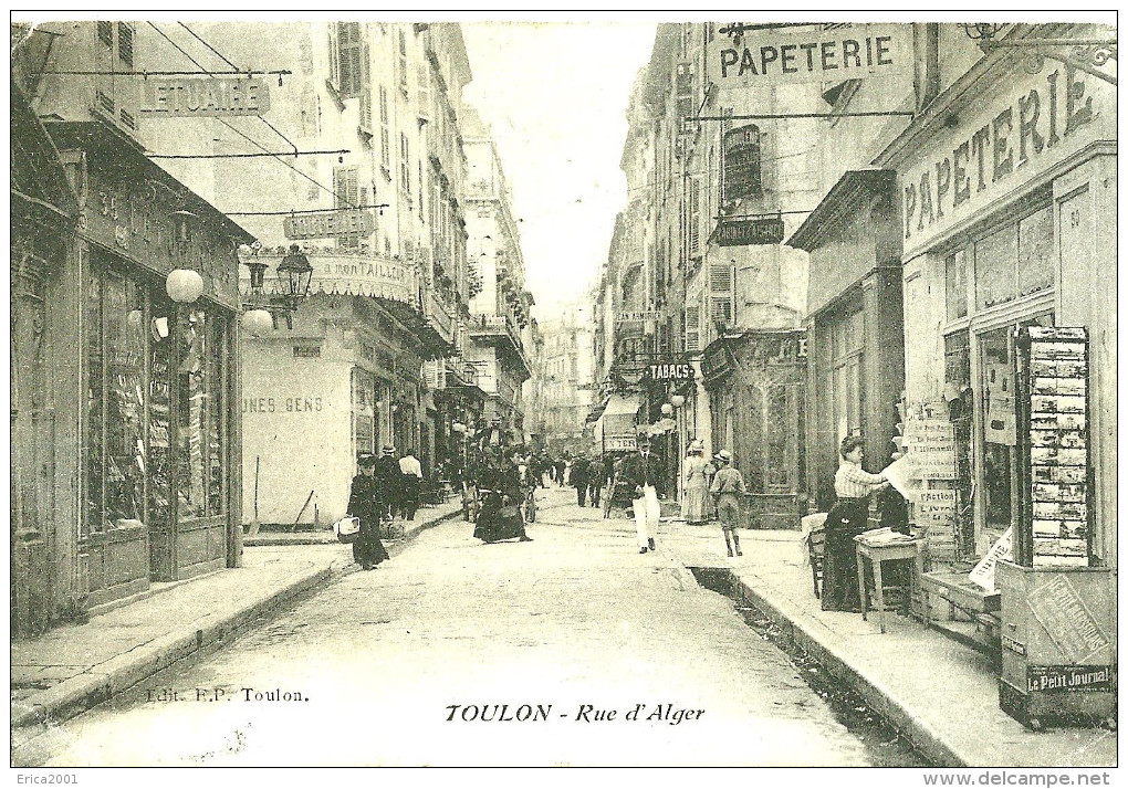 Toulon. La Rue D'Alger Et Les Commerces Animés. - Toulon