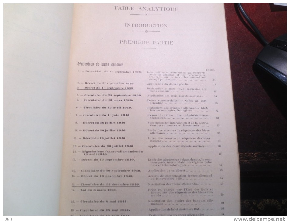 SÉQUESTRES -1943- ADMINISTRATION PROVISOIRE PRINCIPAUX DOCUMENTS ANNÉES 1939-1940-1941-1942- VOIR PHOTOS - Recht