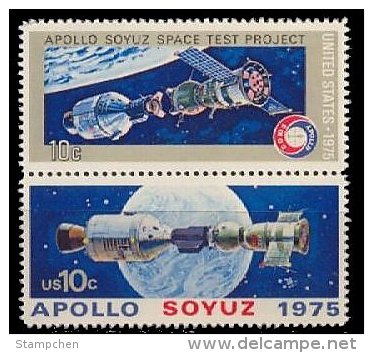 1975 USA Apollo-Soyuz Stamps Sc#1569-70 1570a Space Joint Issue Earth Globe - Gemeinschaftsausgaben