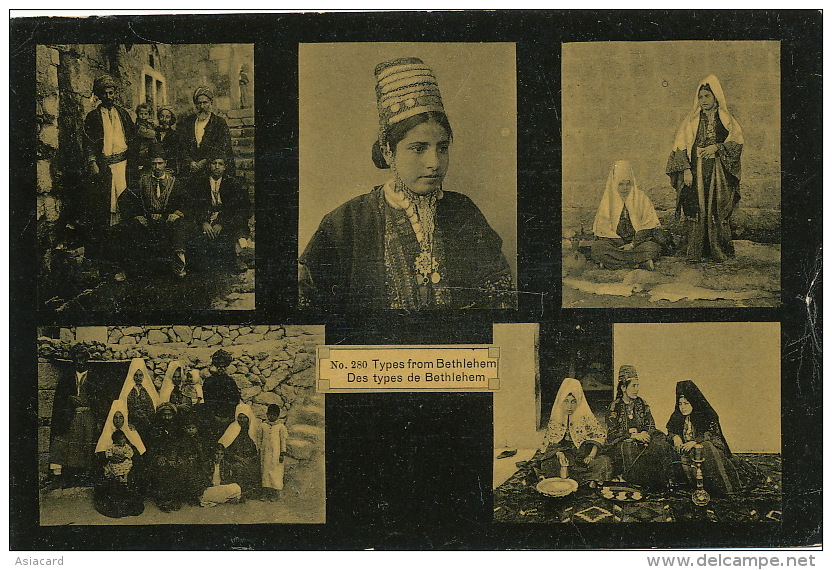 Types From Bethlehem 280  Multi View Jewish Narguileh Judaica Edit Sarrafian Beirut Syria Lebanon - Palestine