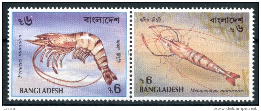 BANGLADESH 1991** - Crostacei - 2 Val. MNH Come Da Scansione - Crostacei