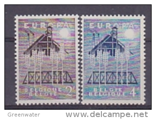 Europa Cept 1957 Belgium 2v ** Mnh (T1249) - 1957