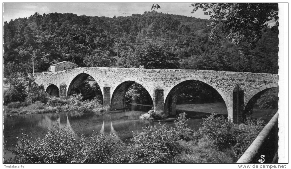 CPSM 30 ST JEAN DU GARD LE VIEUX PONT 1956 - Saint-Jean-du-Gard