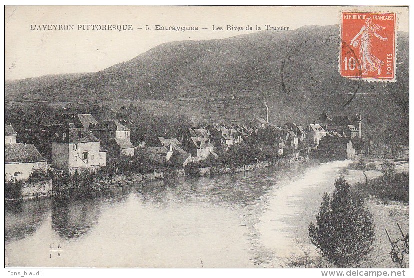 CPA Entraygues - Les Rives De La Truyère - Circulée - FRANCO DE PORT - Laguiole