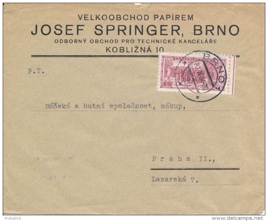 C04211 - Czechoslovakia (1934) Brno 1; Stamp: The Establishment Of Military Company "Nazdar" In Bayonne (1914) - WW1