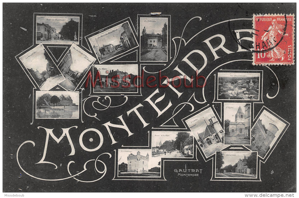17 - MONTENDRE  -  Souvenir - Multivues  -  2 Scans - Montendre