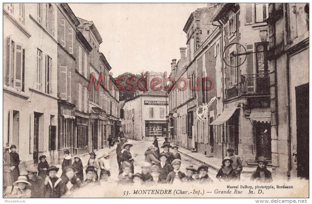 17 - MONTENDRE - Grande Rue     - 2 Scans - Montendre