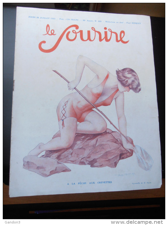 REVUE   Intitulée :  "  LE    SOURIRE"   Du Jeudi 26 Juillet 1923 -  Humoristique Hebdomadaire Illustré - - 1900 - 1949