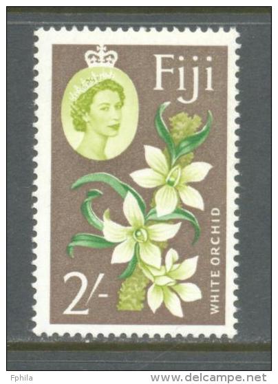 1962 FIJI 2SH. WHITE ORCHID MICHEL: 162 MNH ** - Fiji (...-1970)