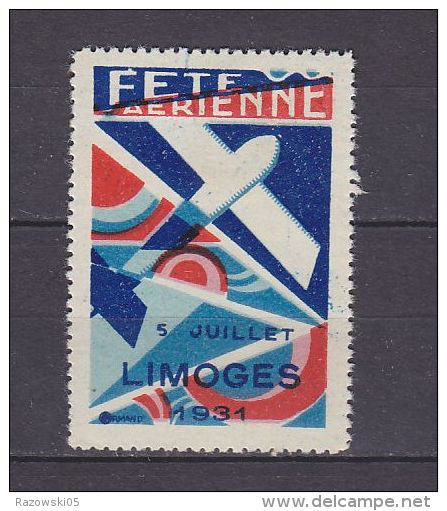 FRANCE. TIMBRE. VIGNETTE. CIDERELLA. PA. POSTE AERIENNE. 1931..........LIMOGES - Aviación