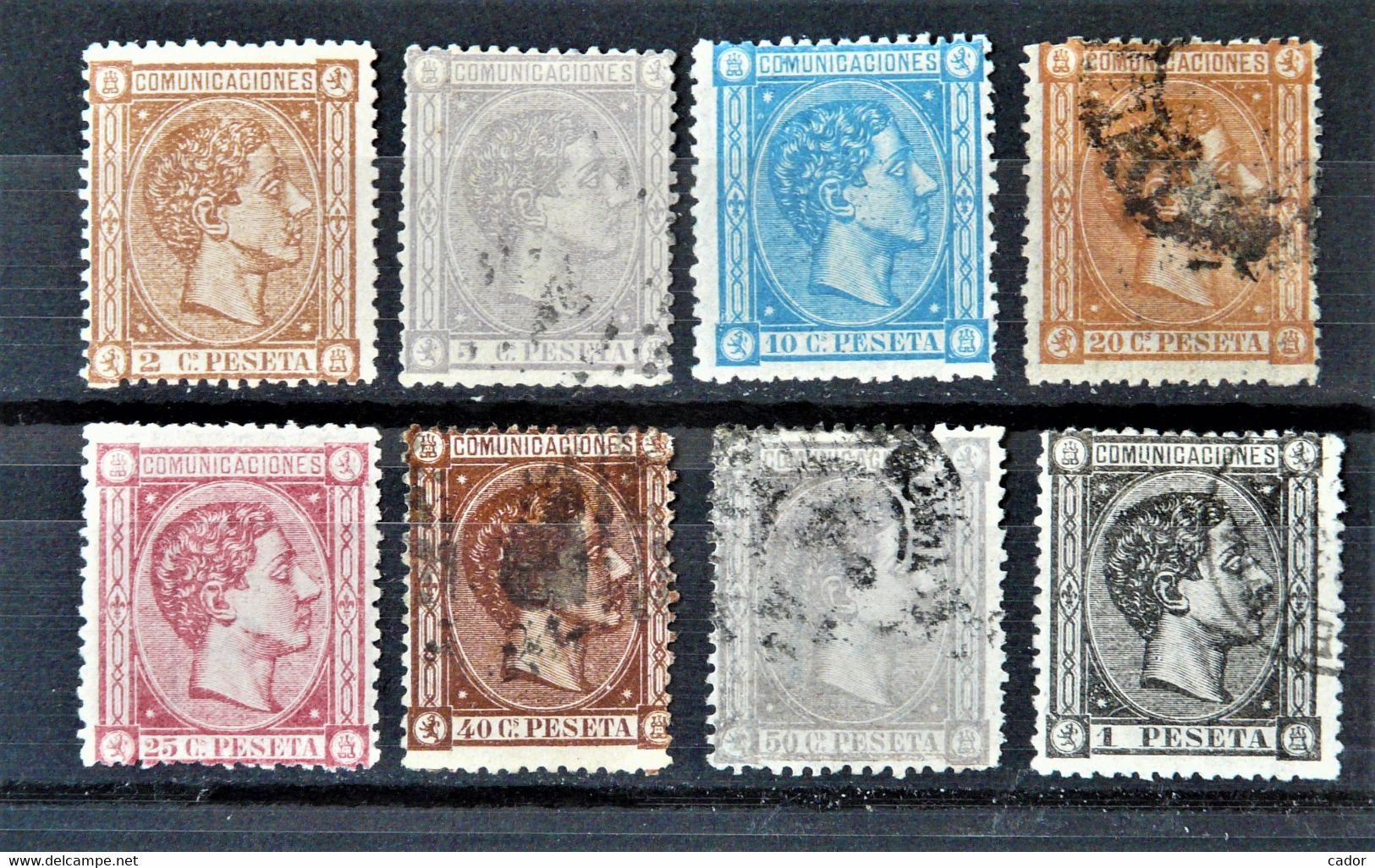 ESPAGNE - 1875 N° 153/160 O / *  (voir Détail & Scan) - Unused Stamps