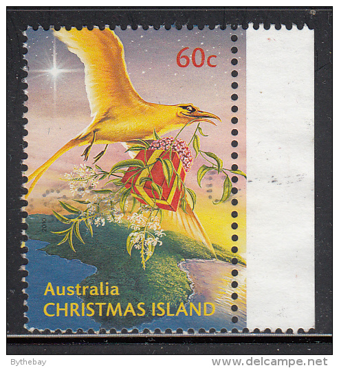 Christmas Island Used 60c Bird Carrying Present (sheet Stamp) - Christmas - 2010 - Christmas Island