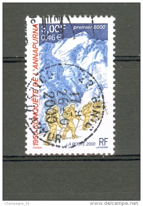 VARIÉTÉS FRANCE 2000 N° 3331  CONQUÊTE DE L' ANNAPURNA 26.10.2000  OBLITÉRÉ - Usados