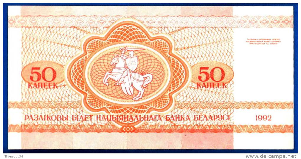 Bielorussie 50 Kapeek 1992 Belarus Neuf UNC Kopeck Kopecks Paypal Skrill OK Uniquement Prix + Frais De Port - Belarus