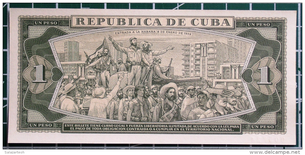 Exelente Un Peso 1970, Billete SPECIMEN, UNC. Primros Años De Revolución. - Cuba