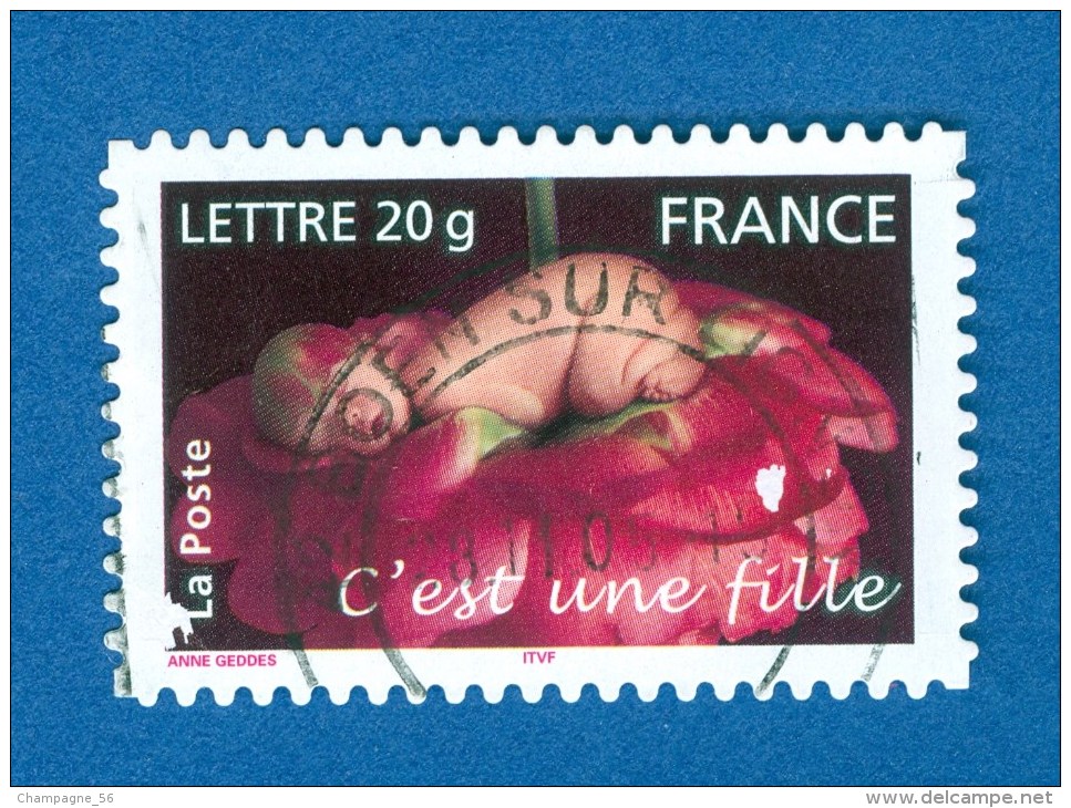 VARIÉTÉS 2005  N° 3804  C'EST UNE FILLE 28 . 11 . 05 OBLITÉRÉ  YVERT TELLIER 0.70 € - Usati