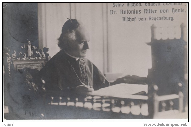 Dr. Antonius Ritter Bishop Of Regensburg Germany, Catholic Leader, C1900s Vintage Real Photo Postcard - Other & Unclassified