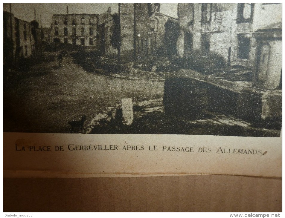 1918 LPDF: Art français à Madrid;Canon british;Gerbéviller;Chasseurs alpins;Aviateurs victimes et FONCK; Alcool d'algue