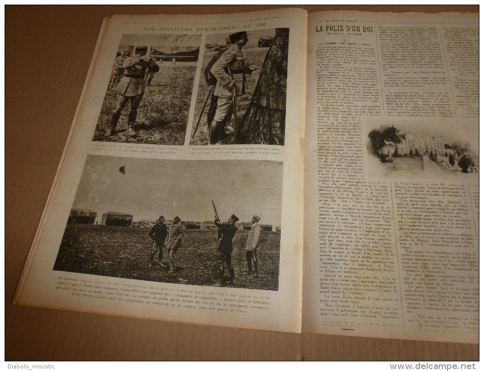 1918 LPDF: Art français à Madrid;Canon british;Gerbéviller;Chasseurs alpins;Aviateurs victimes et FONCK; Alcool d'algue