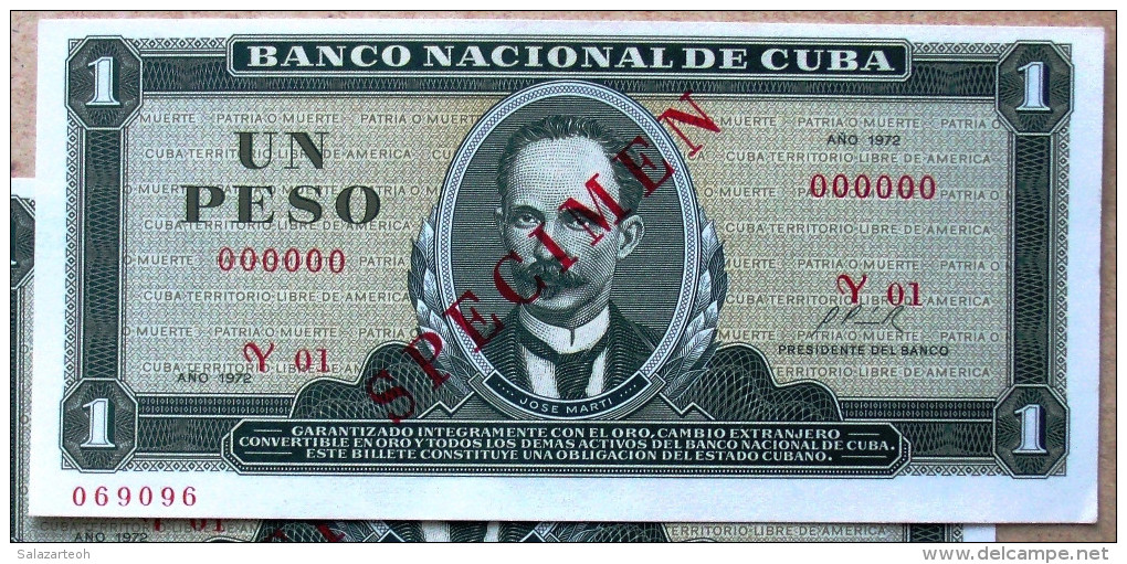 Exelente 1972, Un Peso SPECIMEN, UNC. Primros Años De Revolución. - Cuba