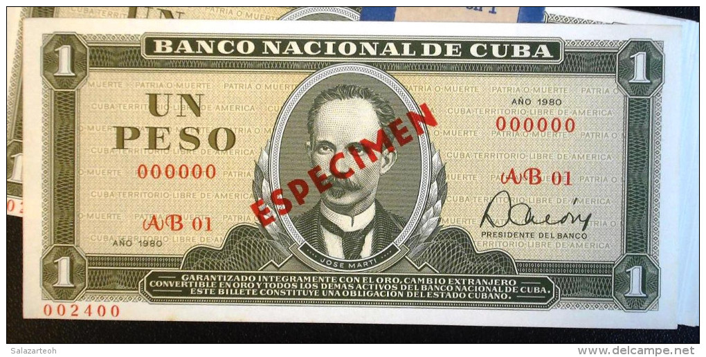 Exelente SPECIMEN 1980, Un Peso, UNC. Cuba Revolucionaria - Cuba