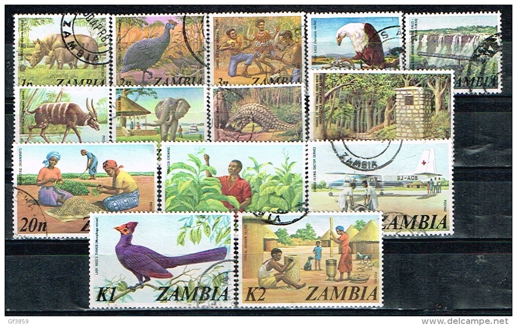 ZAMBIE /Oblitérés/Used /1975 - Sujets Divers (Série Complète) - Zambia (1965-...)