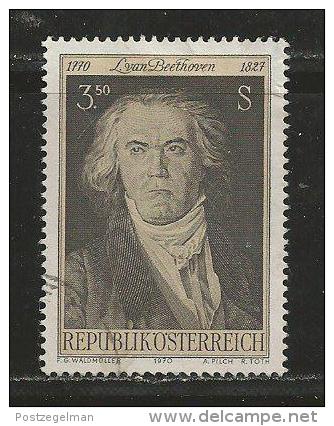 AUSTRIA, 1970, Cancelled Stamp(s), Beethoven, MI Nr. 1352, #4088, - Used Stamps