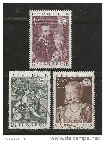 AUSTRIA, 1971, Cancelled Stamp(s), Austrian Art, MI Nr. 1360-1362, #4091,  Complete - Covers & Documents