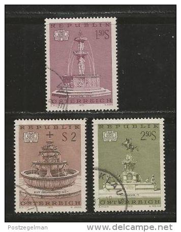 AUSTRIA, 1972, Cancelled Stamp(s), Roman Fountains, MI Nr. 1382-1384, #4096,   Complete - Covers & Documents